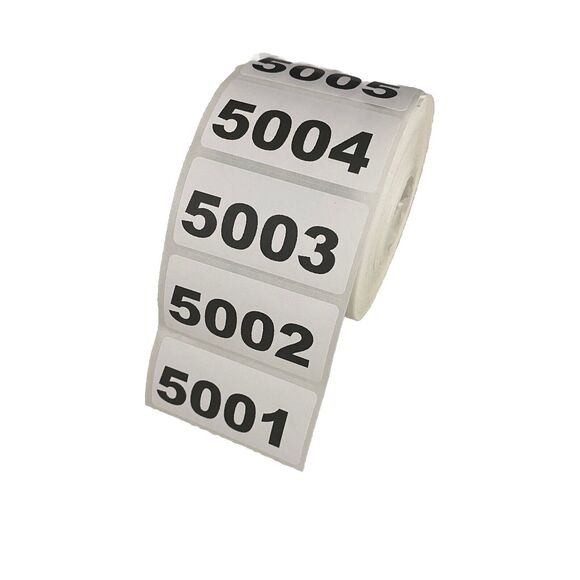 Inventory Number Stickers Consecutive Number‎ 1000 Labels Self Adhesive 2"x1" - Picture 9 of 16